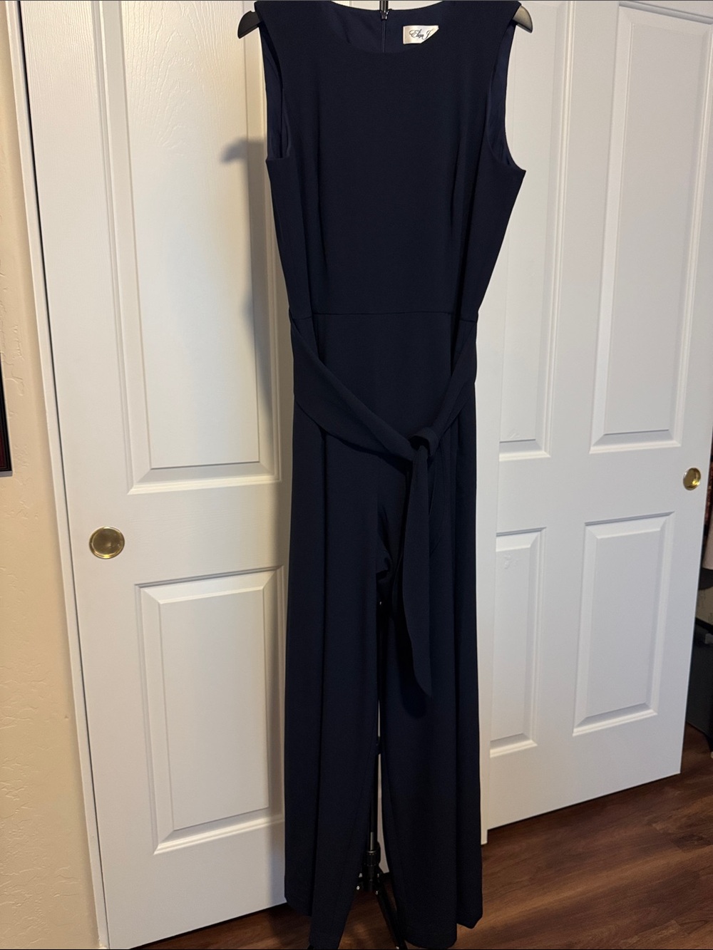 Eliza J Wide-Leg Jumpsuit in Navy Blue Size 14 Like New
